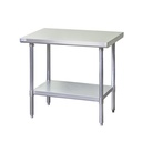 Blue Air EW3048 Stainless Steel Worktable with Undershelf and Adjustable Feet for Commercial Kitchen Use