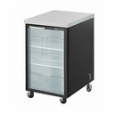 Blue Air BBB23-1BG-HC Glass Door Back Bar Refrigerator with LED Lighting and Adjustable Shelves