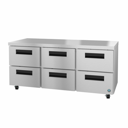Hoshizaki UR72B-D6 Steelheart Series Undercounter Refrigerator 72 inch 18 cu ft Stainless Steel 6 Drawers