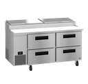 Hoshizaki PR67B-D4 Steelheart Series Pizza Prep Table 19.29 cu ft 9 pan capacity 4 drawers stainless steel