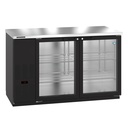 Hoshizaki BB59-G Refrigerated Back Bar Cooler 59-1/2 inch 18.45 cu ft capacity with glass doors and adjustable shelves
