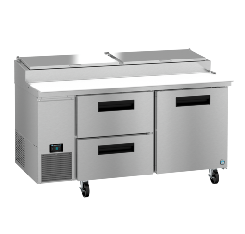Hoshizaki PR67B-D2 Steelheart Series Pizza Prep Table 19.29 cu ft 9 Pan Capacity Solid Door 2 Drawers Stainless Steel