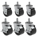 Hoshizaki HS-3547 Casters 4 inch set of 6 for 3 section uprights with 3 brakes