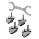Hoshizaki HS-5037 Casters 225 inch set of 4 with 2 brakes for easy mobility