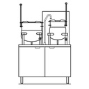 Crown Steam GMT-10-6 Kettle Cabinet Assembly Gas 6 Gallon 10 Gallon Tilting Kettles 42 Inch Cabinet Base NSF CSA Star