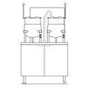 Crown Steam GMT-6-6 Kettle Cabinet Assembly Gas 2 6 Gallon Tilting Kettles 36 Inch Cabinet Base NSF CSA Star