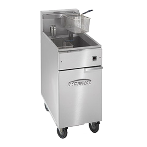 Imperial Range IFS-40-EU Electric Floor Fryer 40 lb Capacity Stainless Steel with Tilt-Up Elements and Baskets
