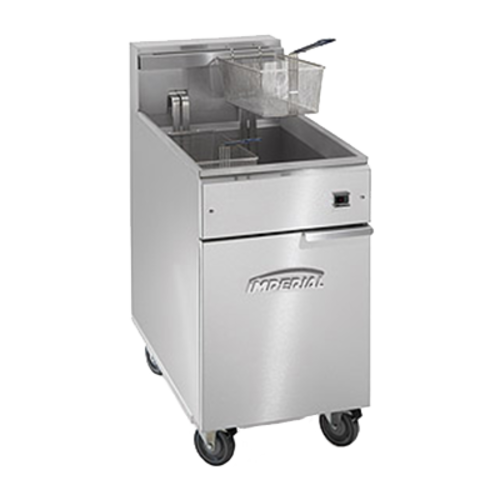 Imperial Range IFS-75-EU Electric Floor Fryer 75 lb Capacity Stainless Steel 18kW Snap Action Thermostat