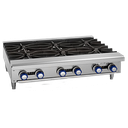 Imperial Range IHPA-4-48 Gas Hotplate Countertop 48 Inch with 4 Open Burners and Cast Iron Grates