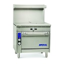 Imperial Range IHR-1FT Spec Series Heavy Duty Gas Range 36 Inch French Top Cast Iron Ring Standard Oven