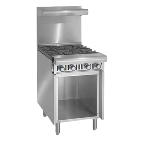Imperial Range IHR-1HT-12-XB Spec Series Heavy Duty Range Gas 12 Inch Add A Unit Hot Top Open Cabinet Stainless Steel