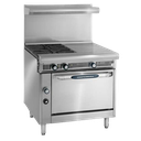 Imperial Range IHR-2-1HT-XB Spec Series Heavy Duty Range Gas 36W 2 Open Burners 18W Hot Top Stainless Steel