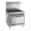 Imperial Range IHR-4 Spec Series Heavy Duty Gas Range 36 inch 4 Open Burners Standard Oven Stainless Steel