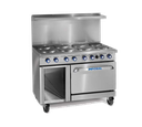 Imperial Range IR-8-E Pro Series Restaurant Range Electric 48 Inch with 8 Round Elements and 2 Space Saver Ovens