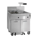 Imperial Range IFSCB150EC Electric Fryer Floor Model 50 lb Capacity Built-in Filter System and Food Warmer