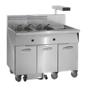 Imperial Range IFSCB350ET Electric Floor Fryer 50 lb Capacity Built-in Filter System Stainless Steel Frypot