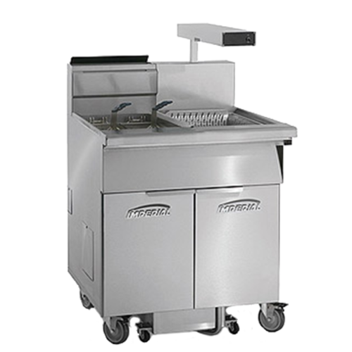 Imperial Range IFSCB375-OP Gas Fryer Floor Model 75 lb Capacity Open Pot Built-in Filter System
