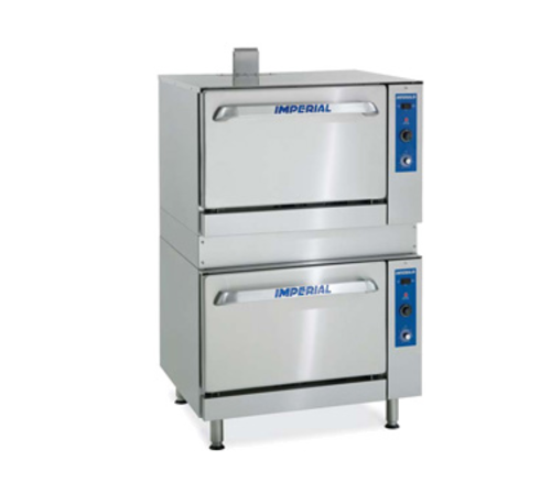 Imperial Range IR-36-DS-C Pro Series Restaurant Range Match Oven Gas Double Stacked with Convection Oven and Racks