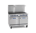 Imperial Range IR-4-G24-C-XB Pro Series Restaurant Range Gas 48 inch 4 Open Burners 24 inch Griddle Convection Oven