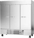 Beverage Air HBR72HC-1 Horizon Series Refrigerator Three Section 70.19 cu ft Capacity with Solid Doors and Adjustable Shelves