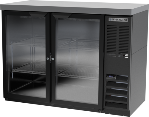 Beverage Air BB48HC1GB27 Refrigerated Back Bar Storage Cabinet 48W 36H 12.4 cu ft with Glass Doors and Shelves