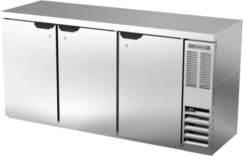 Beverage Air BB72HC-1-S-27 Refrigerated Back Bar Storage Cabinet 72 Inch Three Section 19.92 Cu Ft Capacity