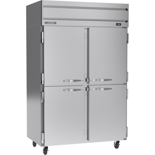 Beverage Air HF2HC-1HS Horizon Series Freezer Two Section 52W 45.2 cu ft Capacity with Solid Doors and LED Lighting