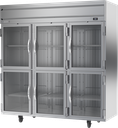 Beverage Air HFPS3HC-1HG Horizon Series Freezer Reach In Three Section 69.1 cu ft with Glass Doors and Adjustable Shelves