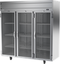 Beverage Air HRP3HC-1G Horizon Series Refrigerator Reach In Three Section 71.52 cu ft Glass Doors LED Lighting