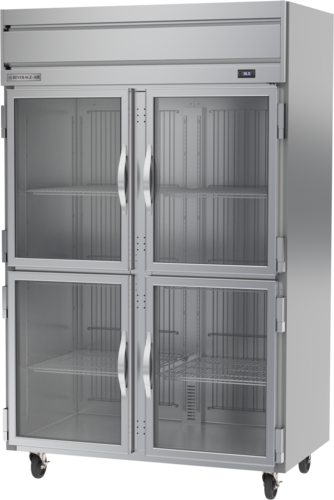 Beverage Air HRS2HC-1HG Horizon Series Refrigerator Reach In Two Section 46.88 cu ft with Glass Doors and LED Lighting