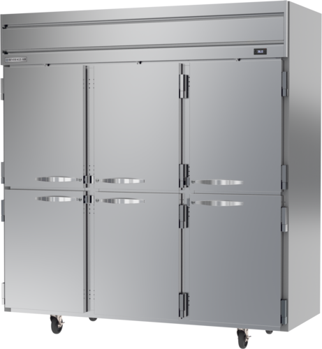 Beverage Air HRS3HC-1HS Horizon Series Refrigerator Three Section 71.52 cu ft Stainless Steel Reach In