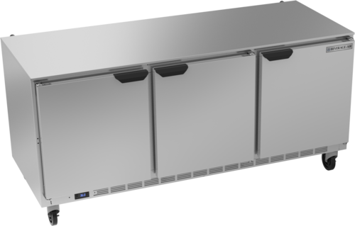 Beverage Air UCR72AHC Undercounter Refrigerator 72 inch Three Section 17.88 cu ft Stainless Steel Made in USA