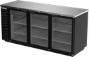 Beverage Air BB78HC1GB Refrigerated Back Bar Storage Cabinet 79W Three Section 3359 cu ft Glass Doors