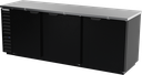 Beverage Air BB94HC-1-B Refrigerated Back Bar Storage Cabinet 95 Inch Three Section 37 Cu Ft Solid Doors
