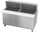 Beverage Air SPE60HC-24M Mega Top Refrigerated Counter 60 inch Two Section 16 cu ft Capacity Stainless Steel