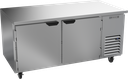 Beverage Air UCR67AHC Undercounter Side-Mount Refrigerator 67 inch Two Section 18.97 cu ft Stainless Steel