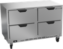 Beverage Air UCRD48AHC-4 Undercounter Refrigerator 48 inch Two Section 13.9 cu ft Stainless Steel Drawers