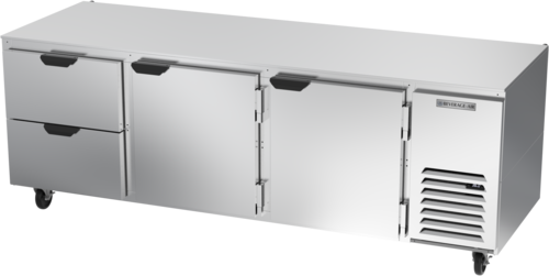 Beverage Air UCRD93AHC-2 Undercounter Refrigerator 93 inch Three Section 39.8 cu ft Stainless Steel Made in USA