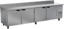 Beverage Air WTR119AHC Worktop Refrigerator Four Section 118 Inch 40 Cu Ft Stainless Steel Front Made in USA