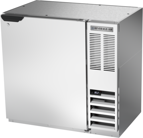 Beverage Air BB36HC1S Refrigerated Back Bar Storage Cabinet 36W 34H 831 cu ft Solid Door LED Lighting Stainless Steel