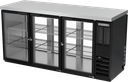 Beverage Air BB72HC1GPTB27 Refrigerated Back Bar Pass-Thru Storage Cabinet 72 Inch Three Section 22 Cu Ft Capacity