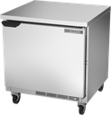 Beverage Air WTR32AHC-FLT Worktop Refrigerator 32 inch One Section 7.2 cu ft Solid Door Stainless Steel