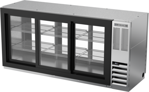 Beverage Air BB72HC1GSTP Refrigerated Back Bar Pass-Thru Storage Cabinet 72 inch 22 cu ft Capacity