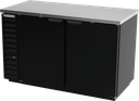 Beverage Air BB58HC-1-F-B Refrigerated Back Bar Storage Cabinet 59 inch Two Section 21.86 cu ft Black Finish