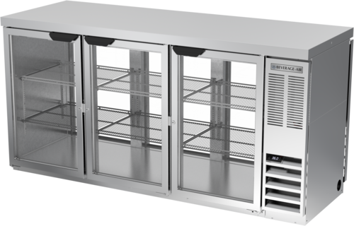 Beverage Air BB72HC1FGPT27 Refrigerated Open Food Rated Back Bar Pass-Thru Storage Cabinet 72W 36H 22.1 cu ft