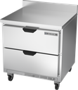 Beverage Air WTRD32AHC2FIP Worktop Refrigerator 32 inch 72 cu ft Stainless Steel Top with Drawers