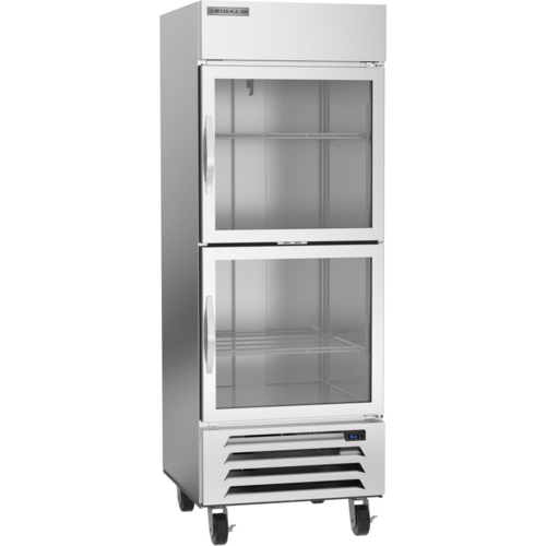 Beverage Air HBR27HC-1-HG Horizon Series Refrigerator Reach In One Section 25.97 Cu Ft Capacity Glass Doors