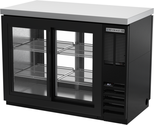 Beverage Air BB48HC1GSFPTB27 Refrigerated Pass-Thru Food Rated Back Bar Storage Cabinet 48W 36H 136 cu ft Capacity