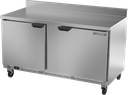 Beverage Air WTF60AHC-FIP Worktop Freezer Two Section 60 Inch 14.39 cu ft Solid Doors Stainless Steel