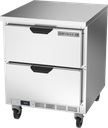 Beverage Air WTFD27AHC-2-FLT Worktop Freezer 27 inch One Section 6.13 cu ft Capacity Stainless Steel Drawers